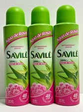 3X Savile Antitranspirante Aerosol Sabila y Agua de Rosas 150 ml ea