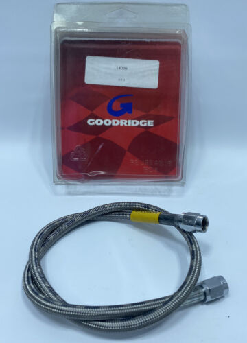 Goodridge Stainless Steel Brake Line Hose Chrome Swivels 14006 30323 - Picture 1 of 6