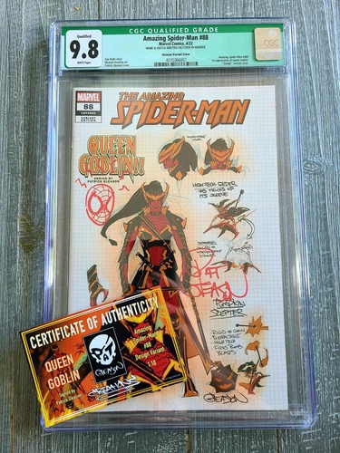 Amazing Spider-Man #88 CGC 9.8 Qualified Gleason sig/sketch W/COA Design Variant