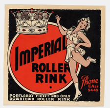 1945 Imperial Roller Rink Portland OR Skating Finest Downtown Crown