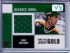 2010-11 ITG Decades 1980s Game Used Jerseys Gold #M17 Craig Hartsburg VAULT 1/1