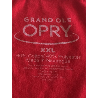Grand Ole Opry Womens T-Shirt Red Nashville Tennessee Short Sleeve