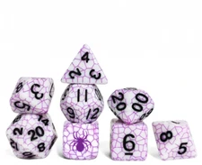 🕷️🕸️Violet Venom - 7 Dice Set | RPG DnD Dungeons Dragons AD&D Pathfinder d20