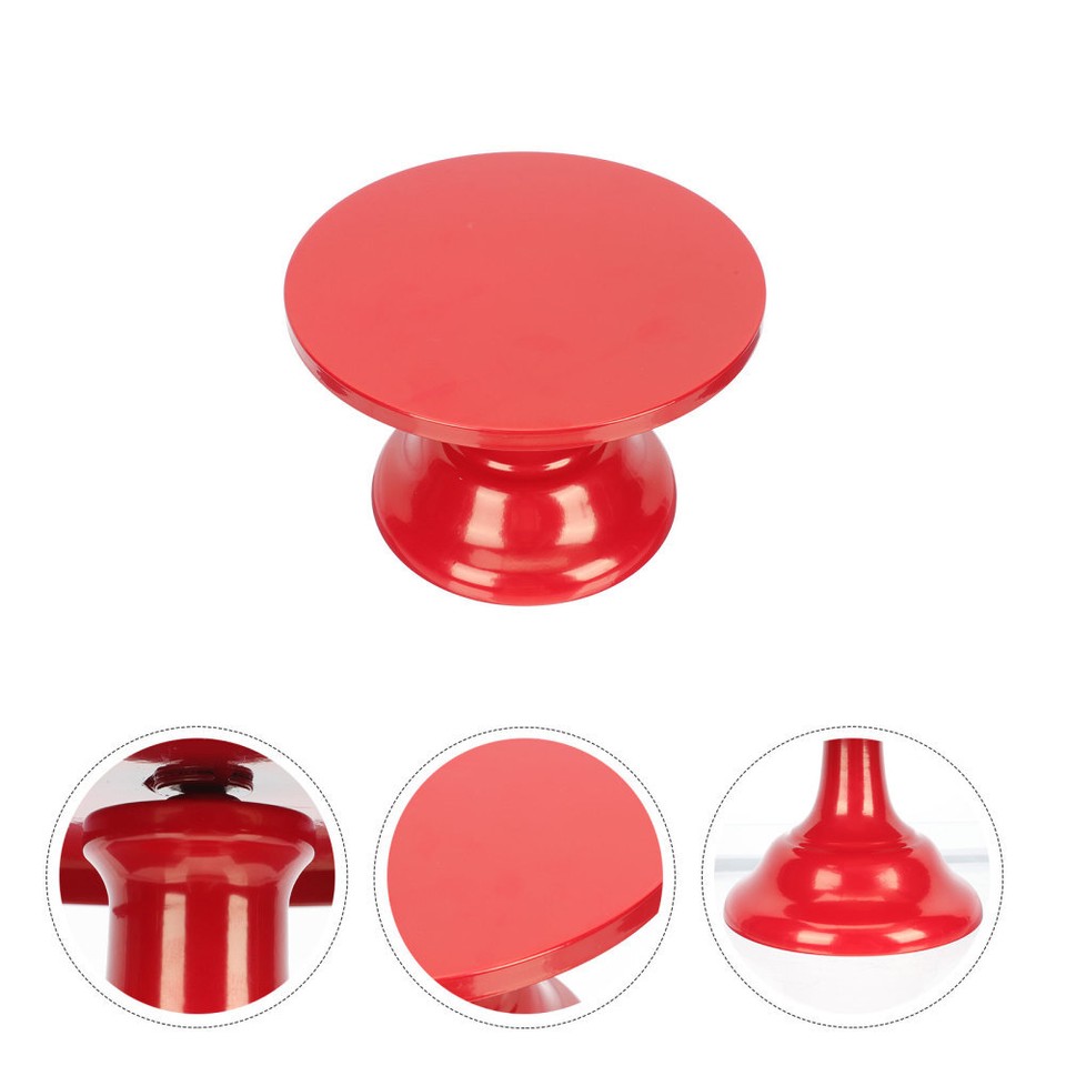Melamine Cake Stand Vintage Glass Red Stands Iron Party Food Display eBay