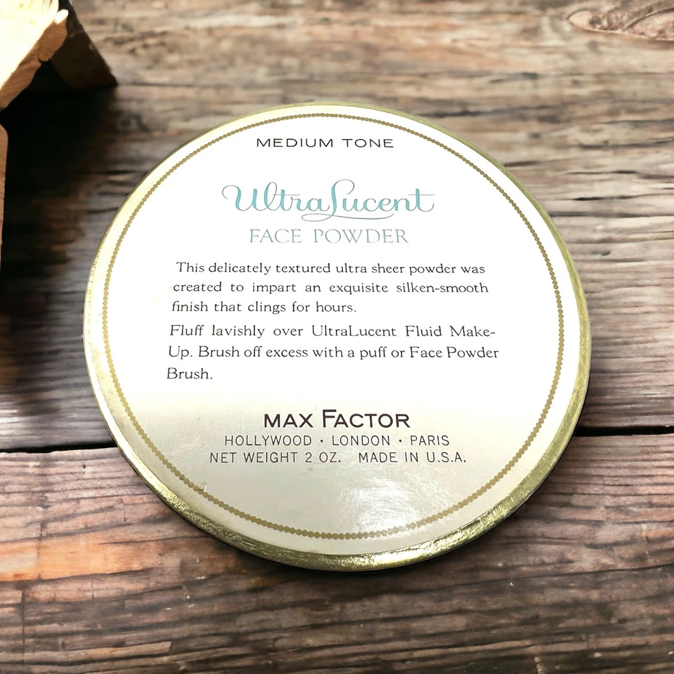 Max Factor Ultralucent Face Powder 2 Oz Vintage Medium Tone Loose Ultra Sheer - Image 3 of 4