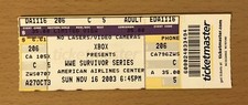 2003 WWE SURVIVOR SERIES DALLAS TICKET STUB VINCE SHANE MCMAHON KANE RIC FLAIR 5