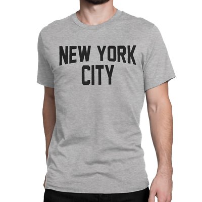 NYC FACTORY New York City Unisex T-Shirt Screenprinted Gray Lennon Tee 3XL