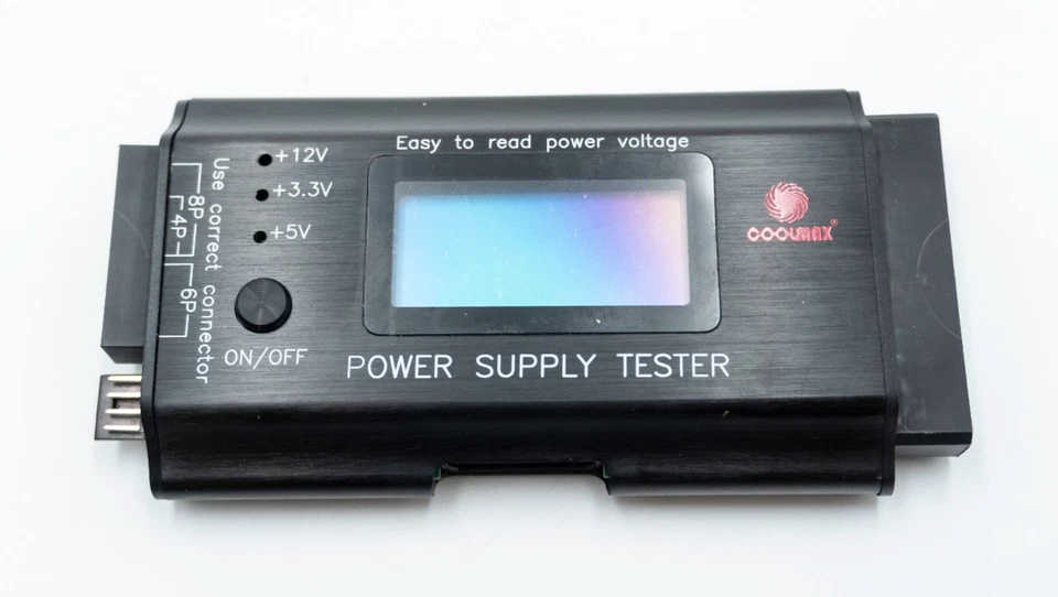 Coolmax LCD Power Supply Tester 24-Pin Model PS-224 - Power Voltage - Not Tested - Image 3 of 4
