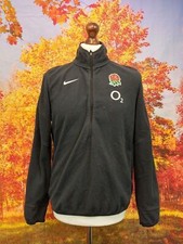 England Rugby Union black Nike full zip Tracksuit Jacket. UK men's size Medium