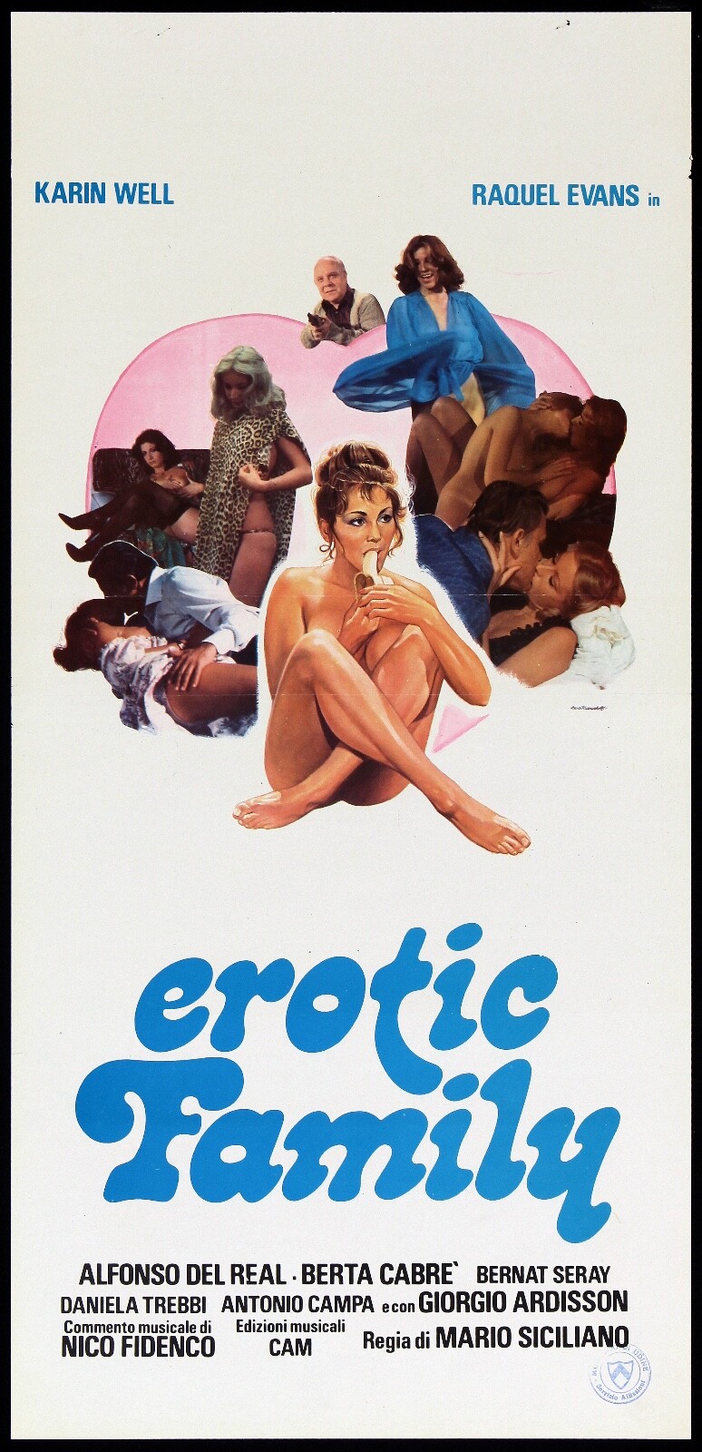 Locandina originale film Erotic Family (1980) - Regia di Mario Siciliano