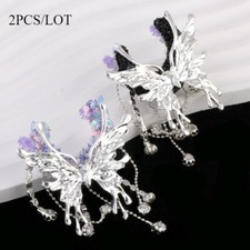 2pcs Papillon Zircone Argile Polymère Perles Strass Gland Stylo Accessoires