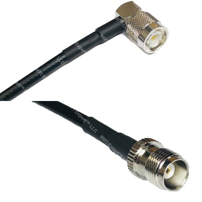 RG58 TNC Male Angle to TNC FEMALE Coaxial RF Cable USA-Ship Lot