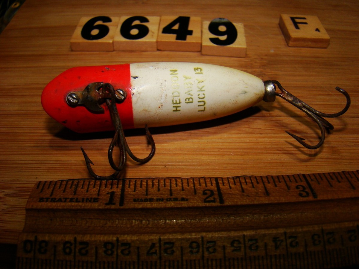 U6649 F HEDDON BABY LUCKY 13 FISHING LURE | eBay