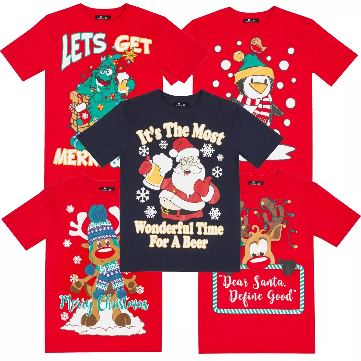 Mens Womens Adults Unisex Novelty Christmas Xmas T shirt Top Tee Festive Gift UK