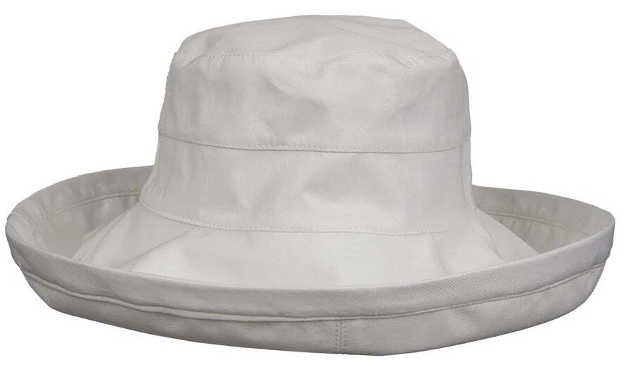 White Outdoor Sun Protection Hat Crushable Packable Cotton UPF 50+ Karen Keith