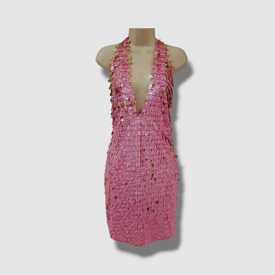 minnie sequin halter dress in pink $808 New Arrivals Women's V-Neck Open-Back Mini Size 38 AlgoliaUpdate