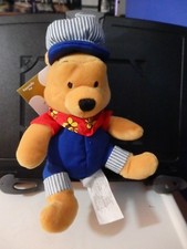 Especially for The Disney Store Choo Choo Pooh 8-9" bean bag plush figure-New