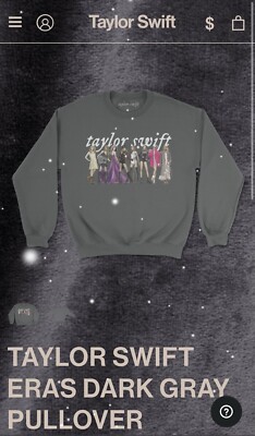 Taylor Swift Eras Crewneck Grey folklore Limited Edition Brand New Authentic