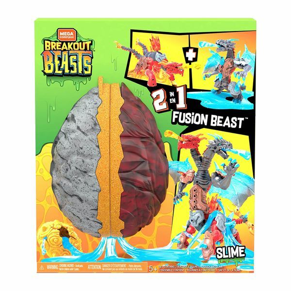 Breakout Beasts GGJ66-Mega Construx Schleimspielzeug im Ei 2-in-1 Fusion Beast Breakout Beasts GGJ66-Mega Construx Schleimspielzeug im Ei 2-in-1 Fusion Beast