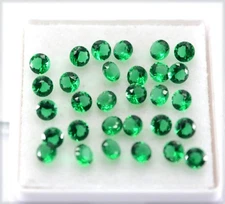Certified Calibrated Natural Round Cut Emerald 3x3 mm up to 60 Pcs lot Gemstone