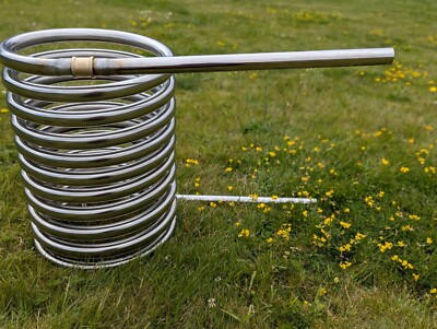 Double length 32mm tube water heater coil w/ detachable tails 2m hose, UK  made UK