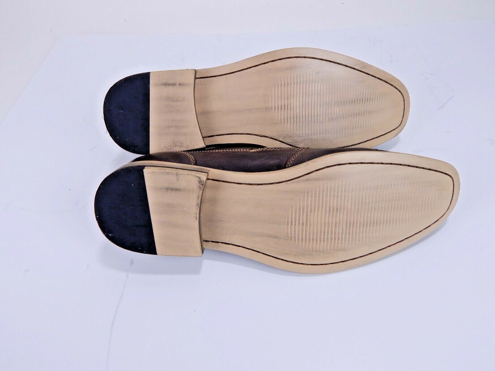 SAOLA New Oloey Men's Oxford Leather Casual Dress Shoe Formal Wedding Wooden Sole