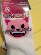 2 PAIRS Official Emoji Socks WINK and TEARS OF JOY - Size 9-11 SHIPS FAST