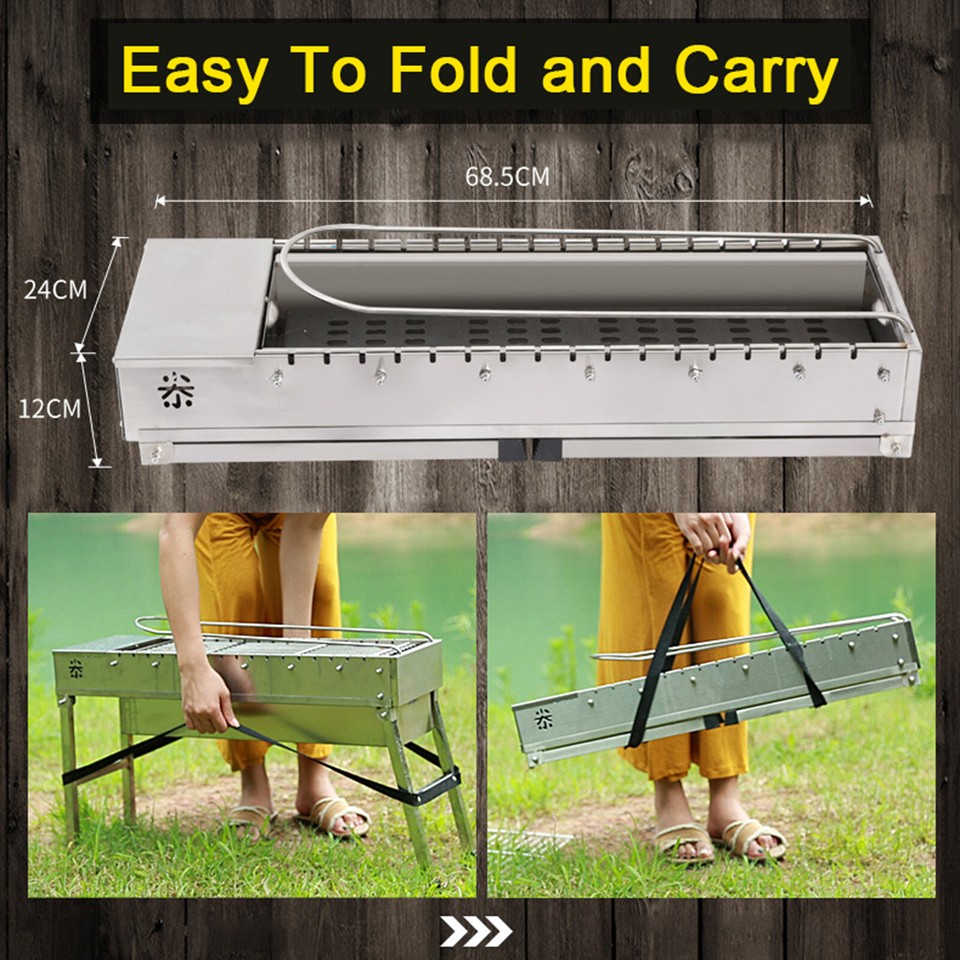 New Flip Barbecue Stove Outdoor BBQ Household Electric Auto. Rotary