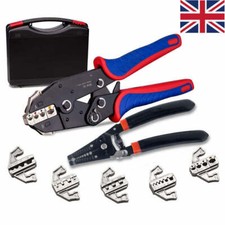 Ratcheting Wire Crimping Tool Set with 5 Die for Insulated Heat Shrink Connector
