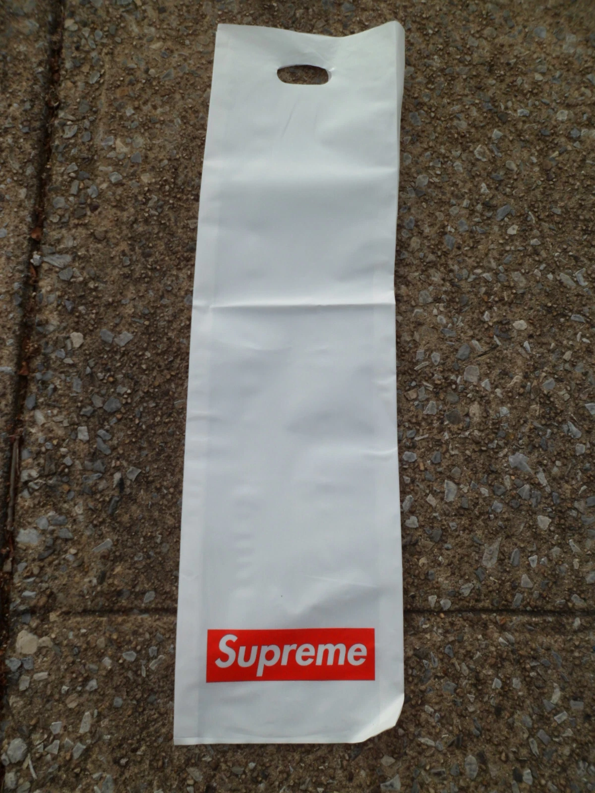 Sac à provisions en plastique blanc Supreme logo rouge magasin de détail lot de 3