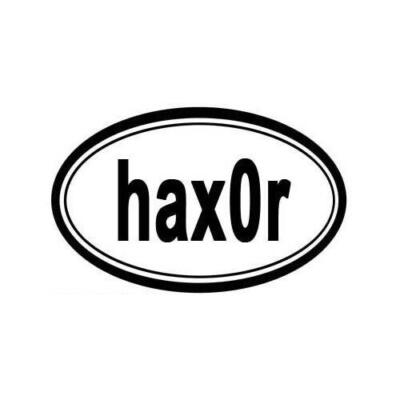 hax0r oval Sticker hacker networking