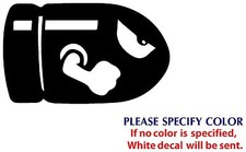 Bullet Bill Super Mario Graphic Die Cut decal sticker Car Truck Boat Window 12"