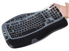 Keyboard Cover Compatible with Logitech K350 MK550 MK570 Wireless Wave Black
