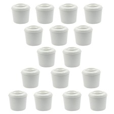 BokWin 16 Pcs Chair Leg Caps 7/8 Inch Rubber End 7/8"-White, White