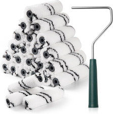 Microfiber Paint Roller Covers, 24 Pack Paint Roller 4 Inch 3/8 Inch Nap , Pain