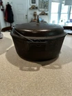 Griswold Wagner Ware #8 Dutch Oven 1268 5Qt Cast Iron w Lid Bail USA