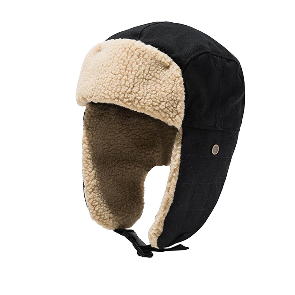 APL Cappello Marino Paraorecchie Nero Antivento Invernale Calore 21.3 23.6inch Cotone