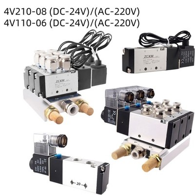 Pneumatisches Ventil 4V210-08 2-Position 5-Wege DC24V/AC220v Ventil Ventilblöcke