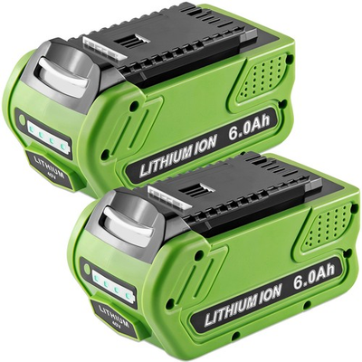 #ad #ad 2Pack 40V G MAX 6.0Ah Lithium Ion Battery for GreenWorks 29462 29252 20202 22262 $75.98