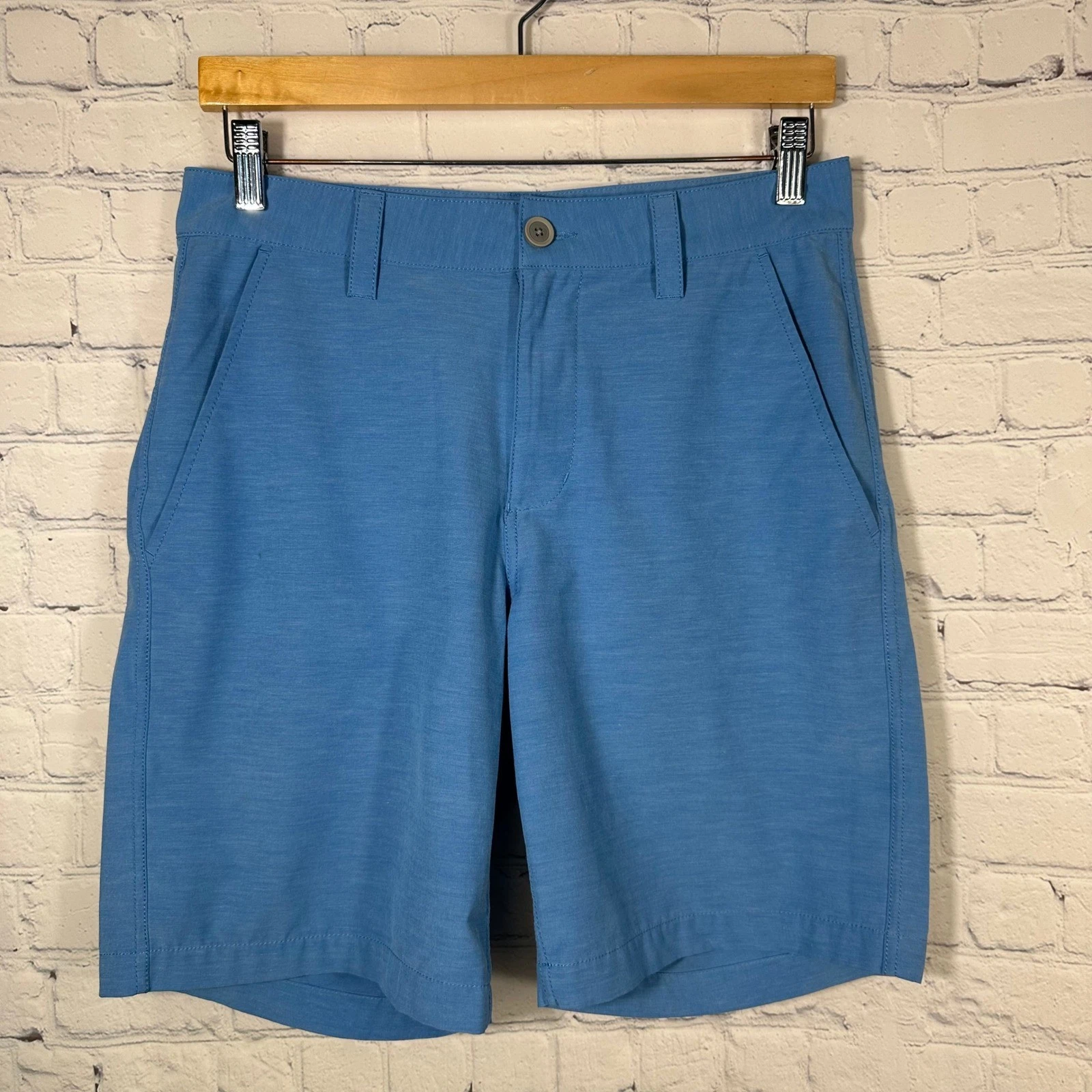 Southern Tide Mens Hybrid Performance Shorts Blue Heather W30 Active Golf 4733