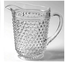 Vintage Anchor Hocking Clear Depression Glass Hobnail Pitcher 48 oz.
