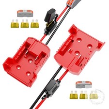 2 Pack Milwaukee M18 18V Battery Adapter Kit with Fuses, 12AWG Wiring Converter