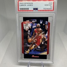 LeBron James 2004 Bowman Chrome #23 PSA 10 GEM MT Second Year Cleveland