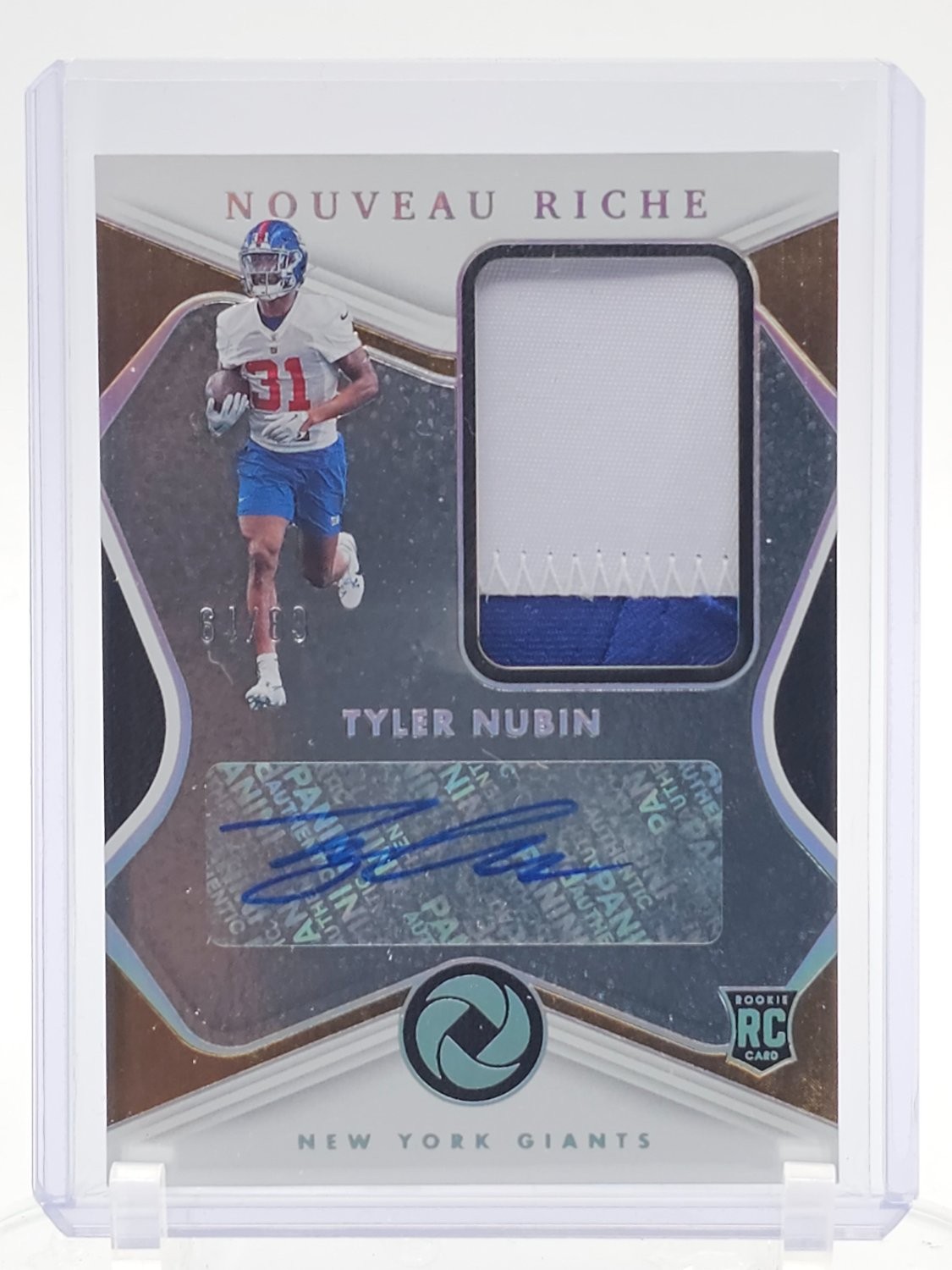 Tyler Nubin Panini Gold Standard Nouveau Riche Patch Autographs #NRPTNN Base