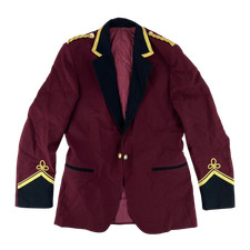 British Army Jacket Burgundy Musicians Performance Dress Uniform RCAM Medium