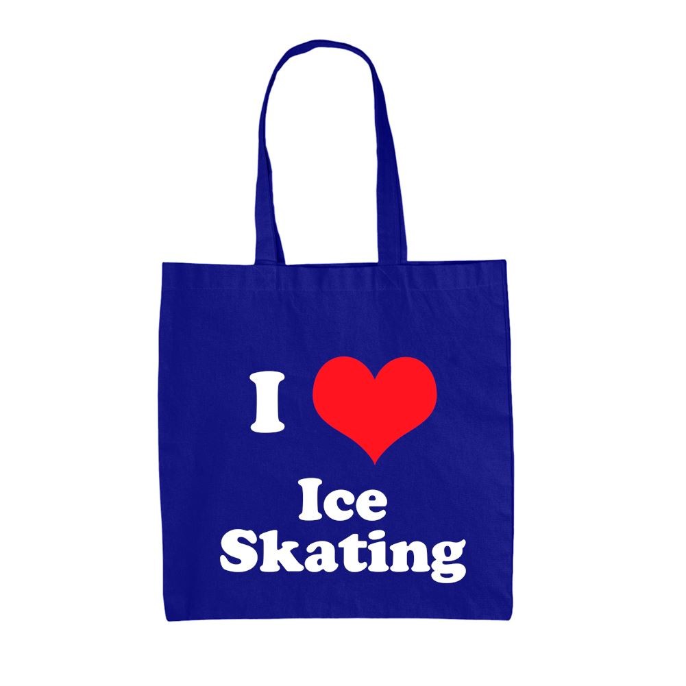 Me Encanta Patinar Sobre Hielo - Bolsa De Lona - Ropa De Patinaje Sobre Hielo