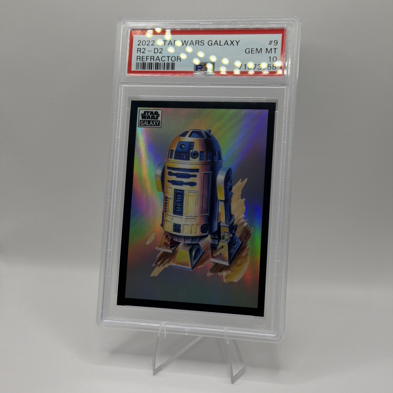2022 Topps Star Wars Galaxy R2-D2 Refractor PSA 10 view 2
