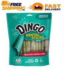 Dingo Tartar And Breath Dental Sticks For All Dogs 48-Count. Free Shipping