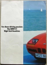 BMW Z1 ROADSTER Car LF Sales Brochure Feb 1987 #711080120 2/87 VM