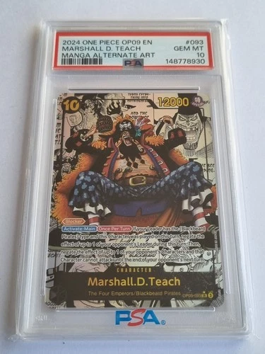 PSA 10 Marshall D. Teach Manga Alternate Art Rare #OP09-093 One Piece English
